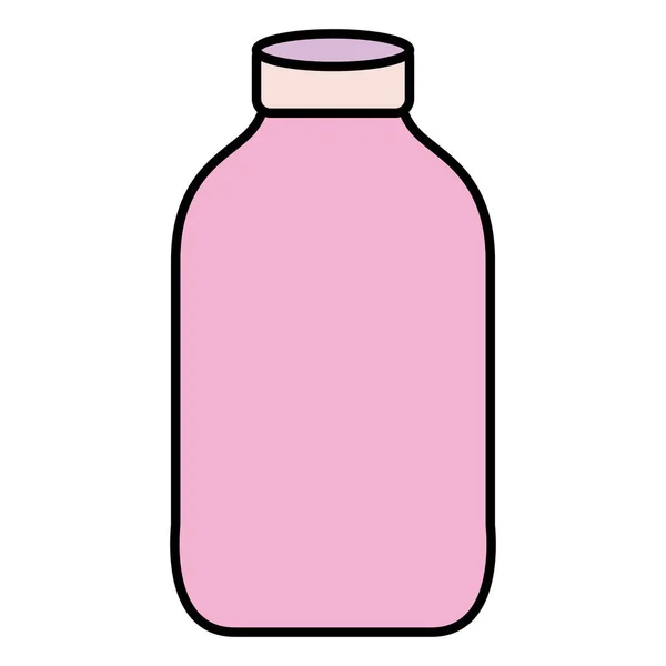 Färg Ren Flaska Glas Objekt Vektorillustration — Stock vektor