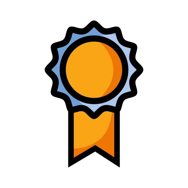 Symbole Médaille École Illustration Vectorielle Étudiante Intelligente — Image vectorielle
