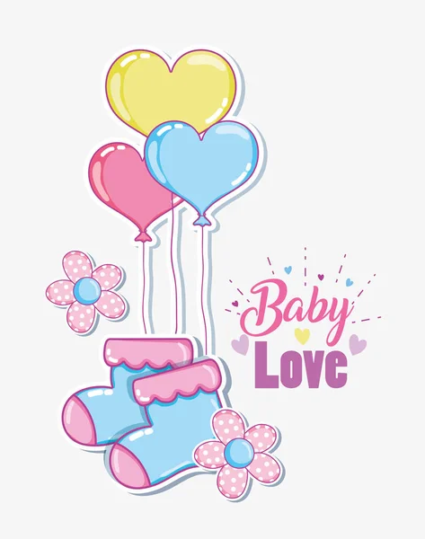 Baby Love Tecknat Vektor Illustration Grafisk Design — Stock vektor