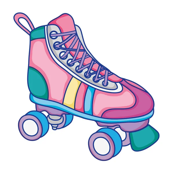 Rollschuh Stil Spaß Sport Vektor Illustration — Stockvektor