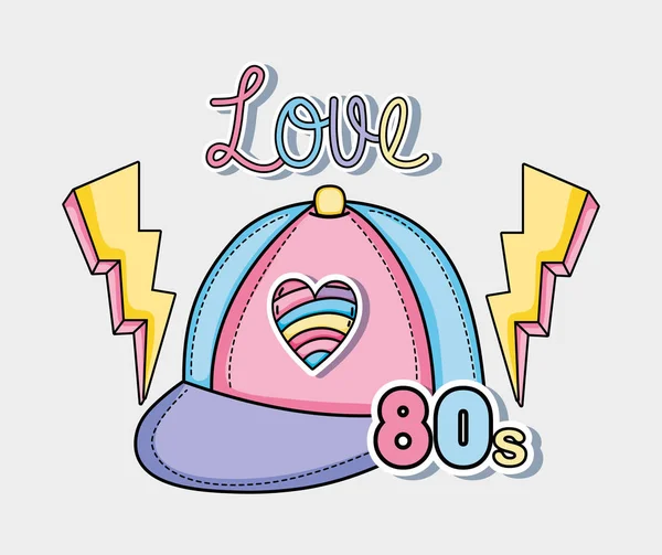 Encanta Arte Pop Los Años Caricaturas Vector Ilustración Diseño Gráfico — Vector de stock