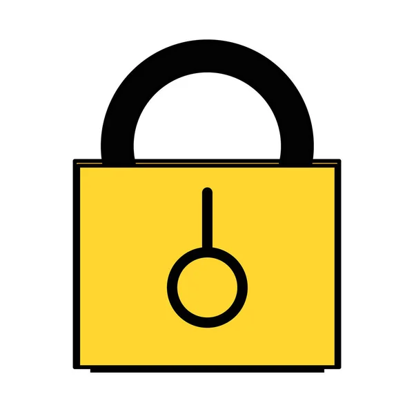 色の南京錠のセキュリティとアクセス オブジェクトのベクトル図を保護 — ストックベクタ