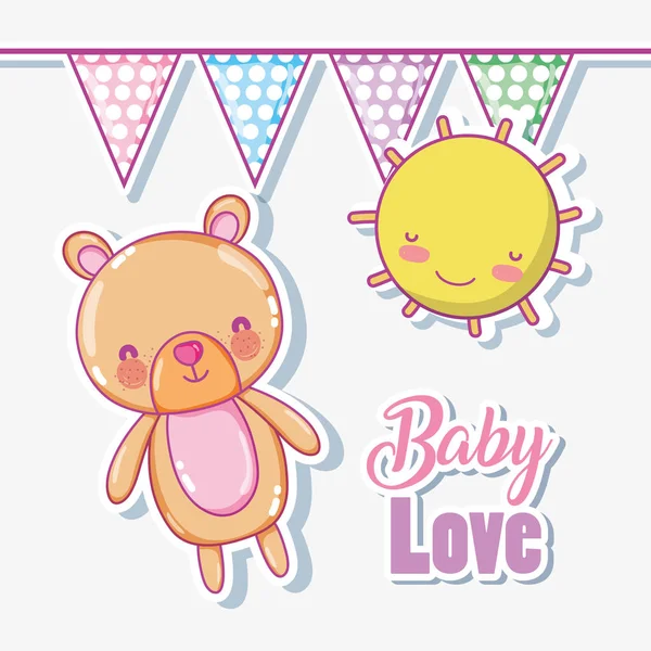 Baby Liebe Cartoons Vektor Illustration Grafik Design — Stockvektor