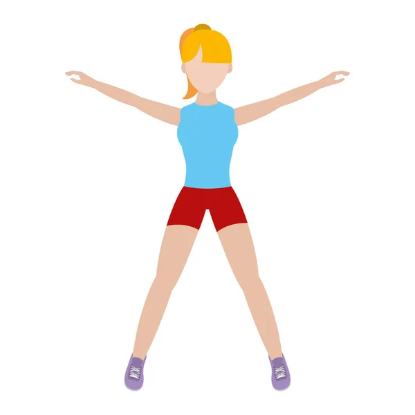 Entraînement Femme Fitness Avec Des Vêtements Sport Illustration Vectorielle — Image vectorielle