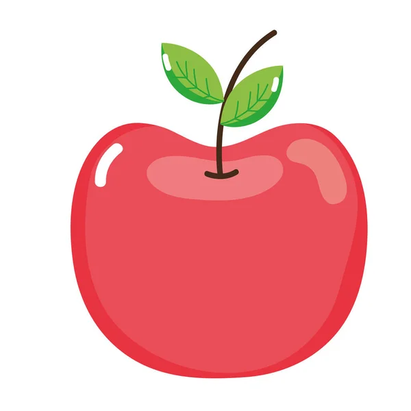 Frische Köstliche Apfelfrüchte Ernährung Vektor Illustration — Stockvektor
