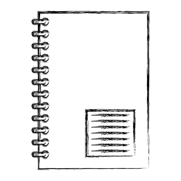 Grunge Informação Caderno Educação Escola Objeto Vetor Ilustração —  Vetores de Stock