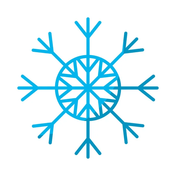 Natural Snowflake Style Winter Season Vector Illustration — Stock Vector