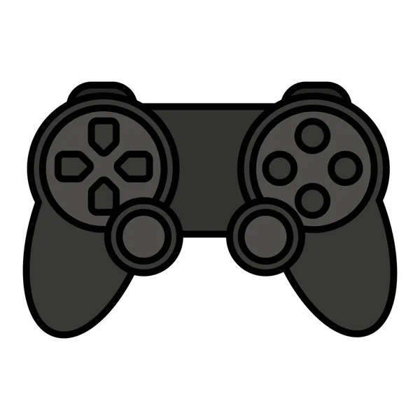 Kleur Videogame Controller Spelen Console Object Vectorillustratie — Stockvector