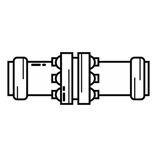 Ligne Plomberie Tube Réparation Équipement Construction Vecteur Illustration — Image vectorielle