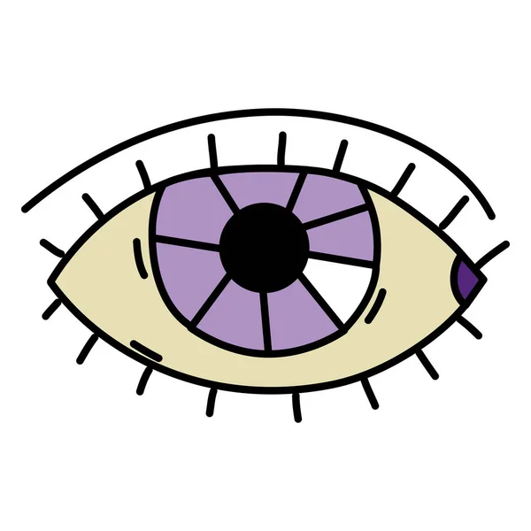 Kolor Ludzkie Oko Optyczne Vision Ikona Ilustracja Wektorowa — Wektor stockowy