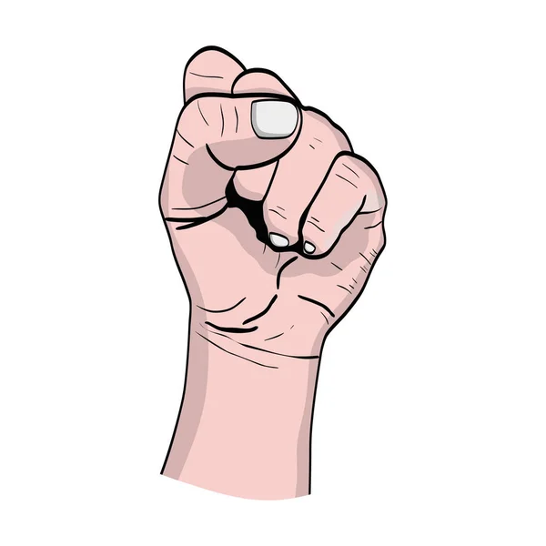 Hand Oppose Protest Demonstration Vector Illustration — Stock Vector