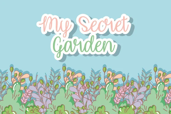 ağaçlar bitkiler dalları ile yaprakları Bahçe vektör çizim