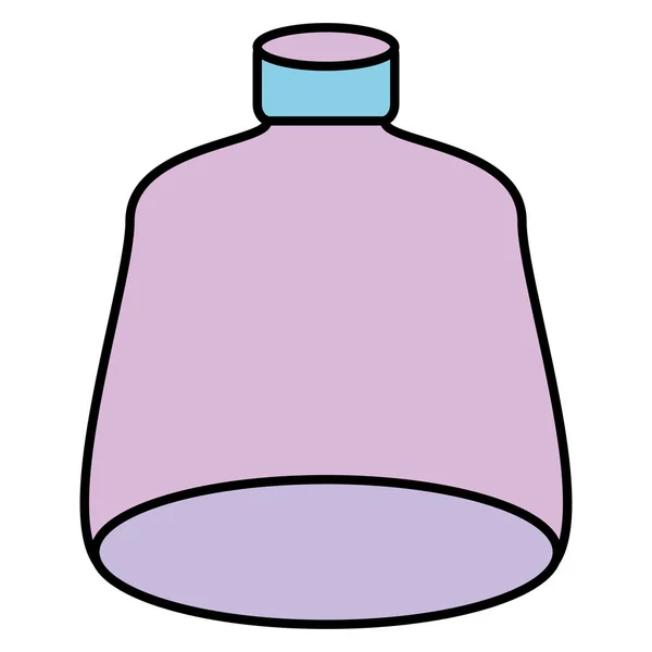 Kleur Mooi Schone Glazen Fles Object Stijl Vectorillustratie — Stockvector