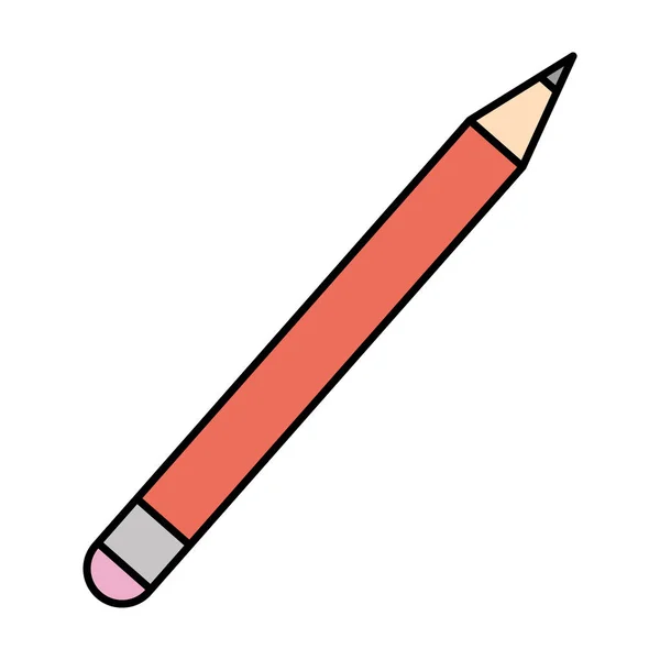 彩色铅笔学校对象到画和写向量例证 — 图库矢量图片