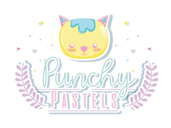 Punchy Pastel Trendy Concept Vector Illustration Graphic Design — Stock Vector