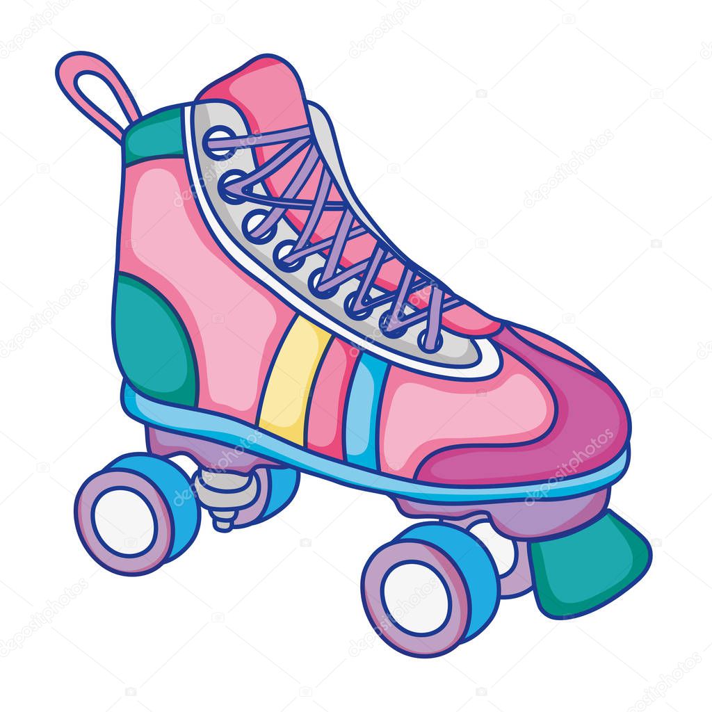 roller skate style fun sport vector illustration