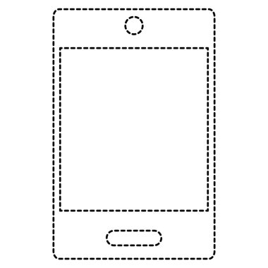 noktalı şekil elektronik smartphone iletişim teknoloji telefon vektör çizim