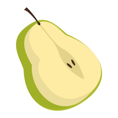 lezzetli dilim armut fuit vitamini vektör çizim ile