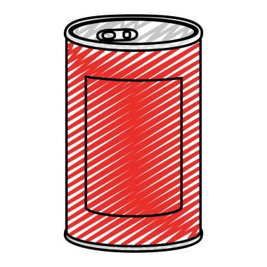 Doodle taze soğuk gazoz kalori içecek vektör çizim