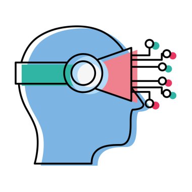 taşınan renk gelecek yapay görsel dijital teknoloji vektör çizim