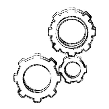 grunge Teknik Dişli işlem sanayi vektör çizim tekniği