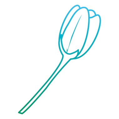 bozulmuş satır güzel çiçek bitki şirin yaprakları vektör çizim ile