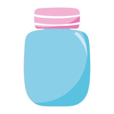 şirin temiz şişe cam nesne vektör çizim