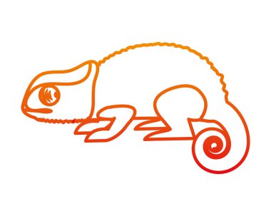 satır doğa bukalemun hayvan egzotik deri vektör çizim ile bozulmuş