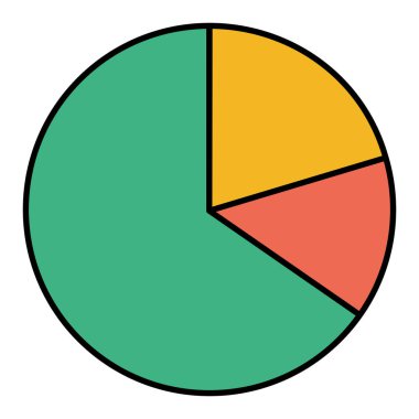 renk grafik daire istatistikleri diyagramı veri vektör çizim