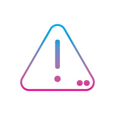 Dikkat işareti simgesi. Vektör çizim