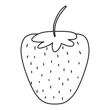 satır lezzetli taze çilek meyve beslenme vektör çizim