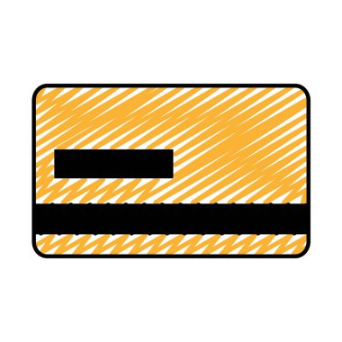 kredi kartı güvenlik iş ekonomi vektör çizim doodle