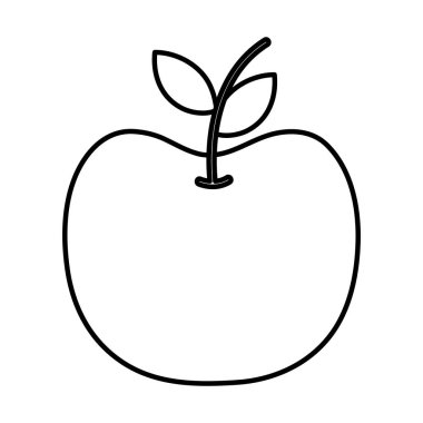 satır lezzetli elma organik meyve beslenme vektör çizim