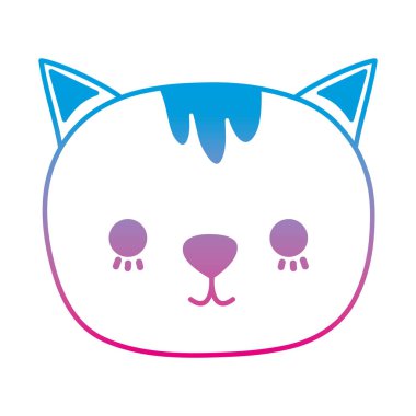 bozulmuş çizgi kedi baş evde beslenen hayvan sevimli hayvan vektör çizim