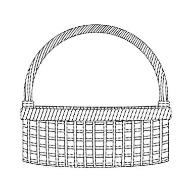 tatil vektör çizim kutlamak için noktalı şekil ahşap sepeti dekorasyon