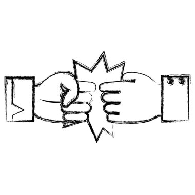 kurumsal başarı vektör çizim tokalaşırken grunge işadamları