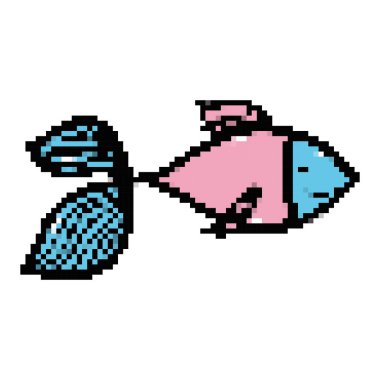 Doğa tropikal balık hayvan deniz vektör çizim