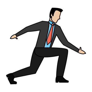 şık takım elbise vektör çizim ile renk işadamı office başarı