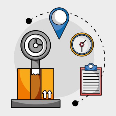 teslimat servisi iş hızlı vektör çizim nakliye