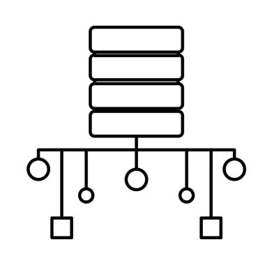 satır veri merkezi sabit disk sunucu vektör çizim