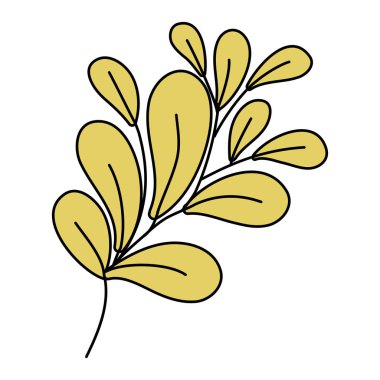 renk egzotik bitki stili Şubesi ile vektör çizim bırakır