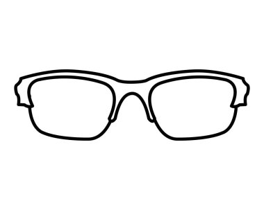 satır optik çerçeve gözlük nesne stili vektör çizim