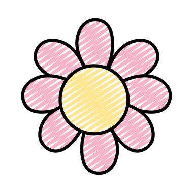 Doğa Çiçek egzotik bitki stil vektör çizim doodle