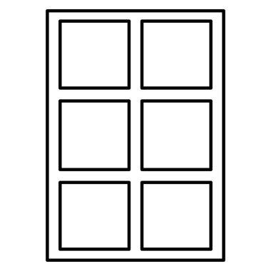 satır cam pencere modern çerçeve mimari vektör çizim ile