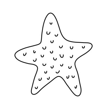 satır doğa deniz yıldızı okyanus hayvan tasarlamak vektör