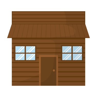 windows tasarım ve kapı vektör çizim ile ahşap ev