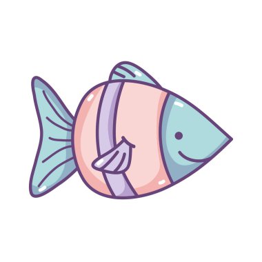 doğa su balık deniz hayvan vektör çizim