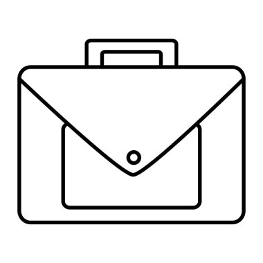 Belge kağıt vektör çizim kaydetmek için çizgi evrak çantası nesnesi