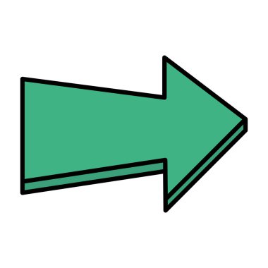 renk sembol ok simgesi yön simge vektör çizim