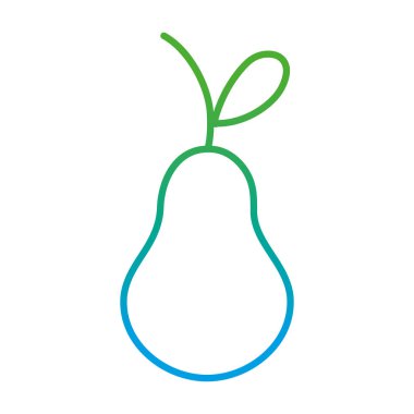 bozulmuş satır lezzetli armut meyve organik beslenme vektör çizim